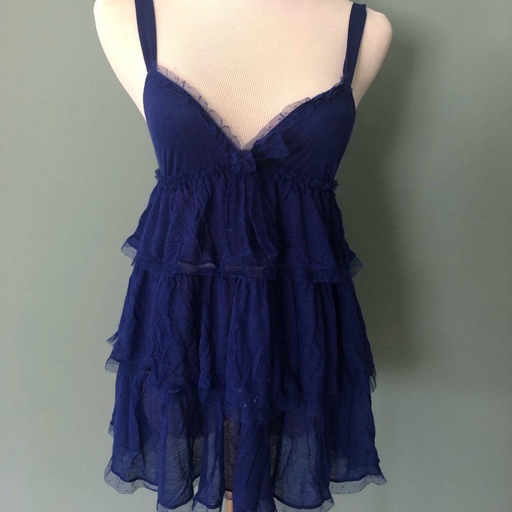 Victoria’s Secret blue glitered teddy - Medium